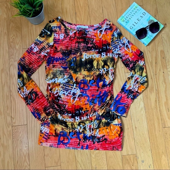 MELANIE LYNE MULTI PRINT WOMEN TOPS SIZE S - Picture 3 of 15